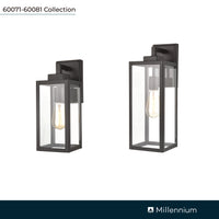 6''  Powder Coated Black 1 Light Wall Sconce