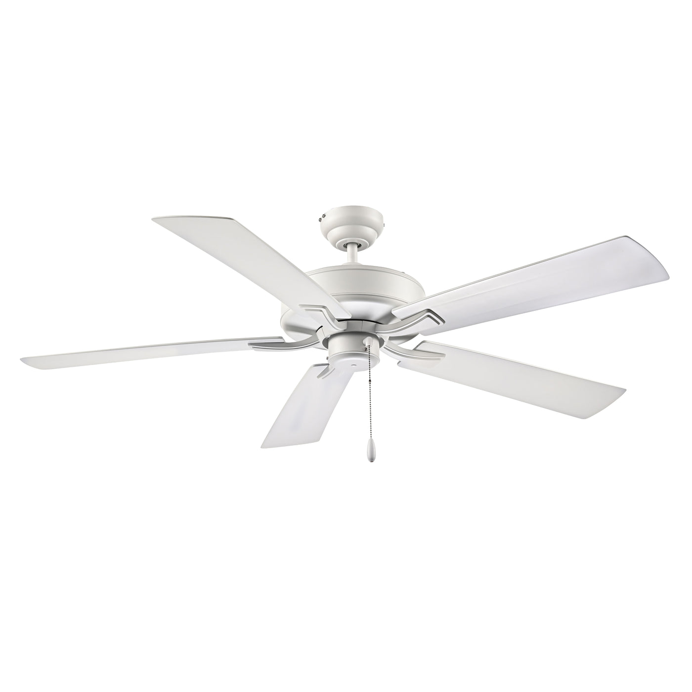 52 Inch Velbreeze AC Matte White Outdoor Ceiling Fan 5-Blade