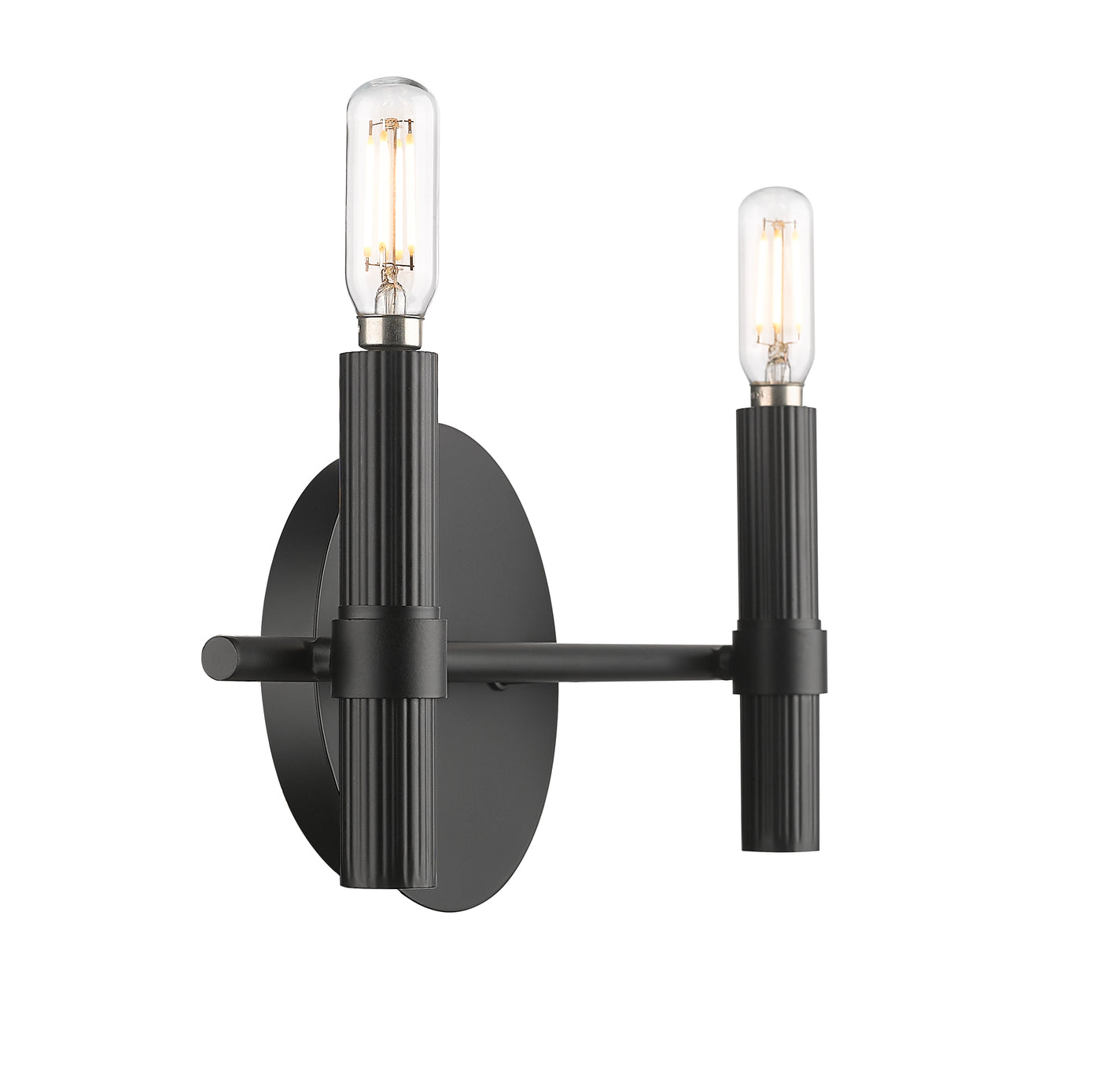 13'' Skyva Matte Black 2 Light Bath Vanity