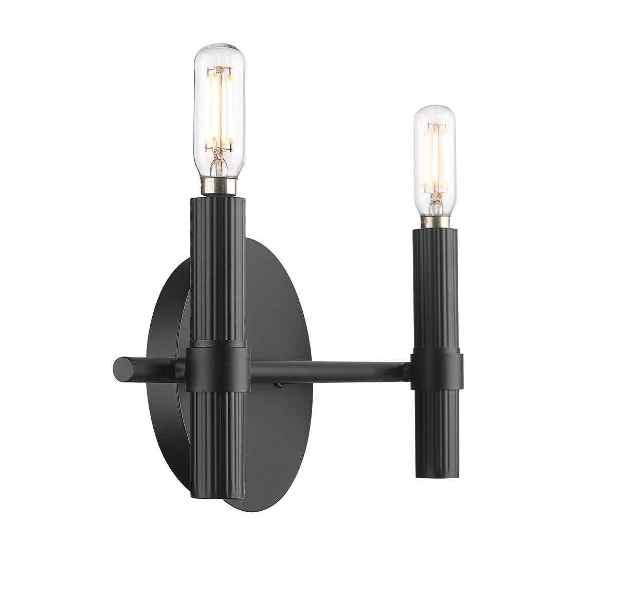 13'' Skyva Matte Black 2 Light Bath Vanity
