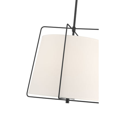 17.75'' Vellinor Matte Black 3 Light Pendant