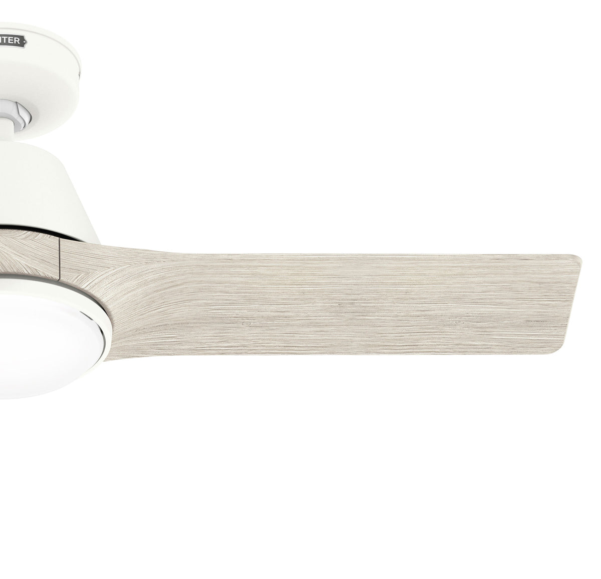 44 inch Aeronaut  Wi-Fi ENERGY STAR® Matte White Damp Rated Ceiling Fan with LED Light Kit and Handheld Remote