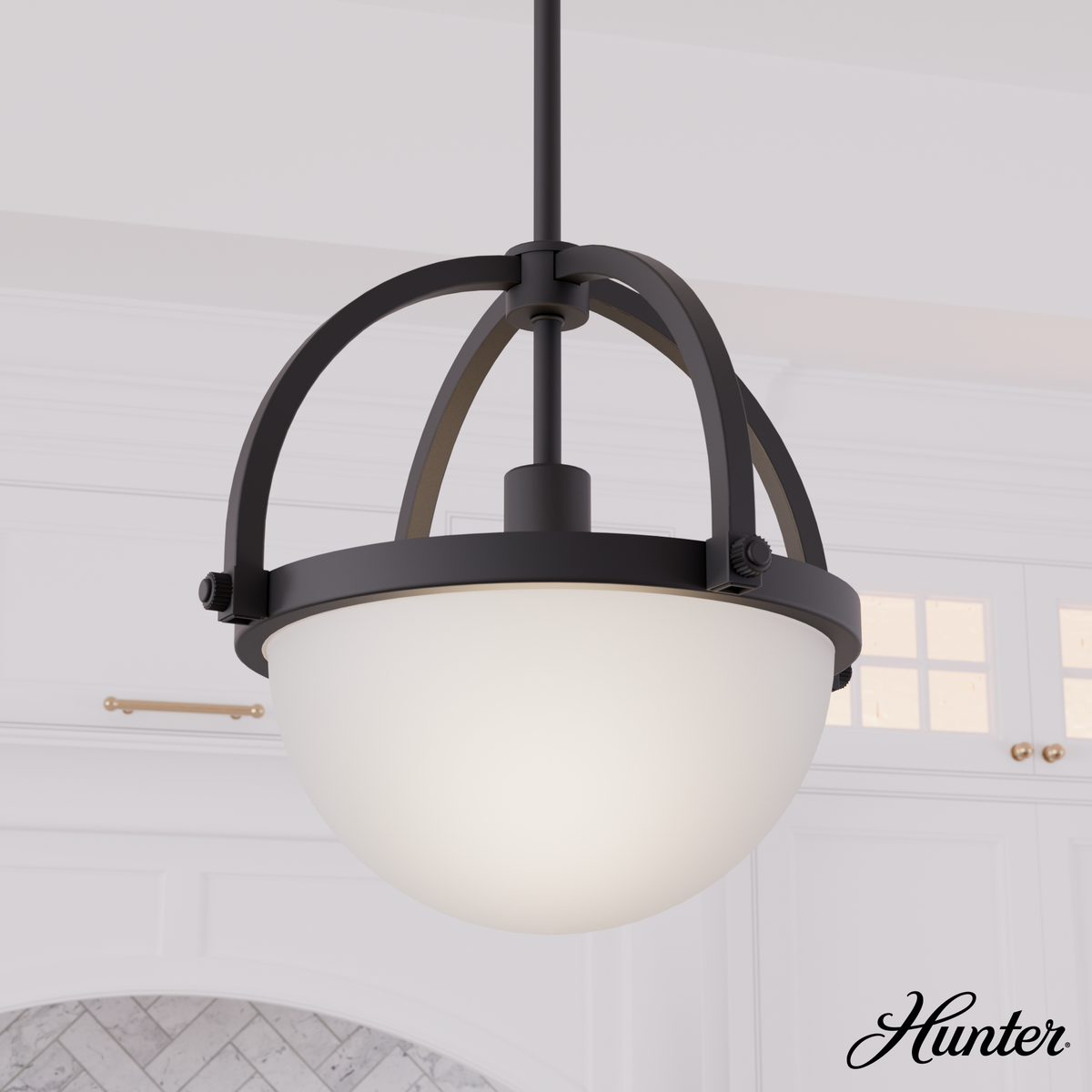 Dukestown 41-inch 8-light Natural Black Iron and Gold Leaf Linear Chandelier