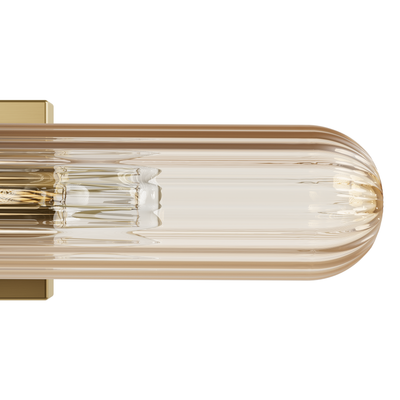 Beverly Glen 24-inch 2-light Luxe Gold Vanity Light with Amber Glass