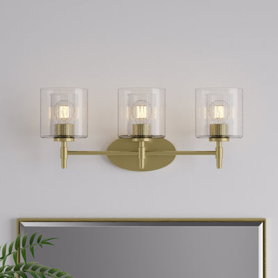 23.5'' Solventa Vintage Brass 3 Light Bath Vanity