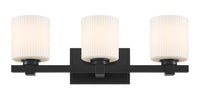 22'' Abelson Matte Black 3 Light Bath Vanity
