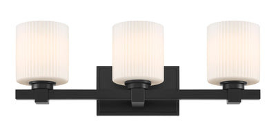 22'' Abelson Matte Black 3 Light Bath Vanity