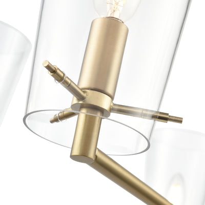 10'' Maccan Vintage Brass 5 Light Chandelier