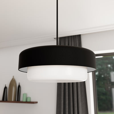 Hartland 13.75-inch 3-light Noble Bronze Round Pendant Cluster with Seeded Glass
