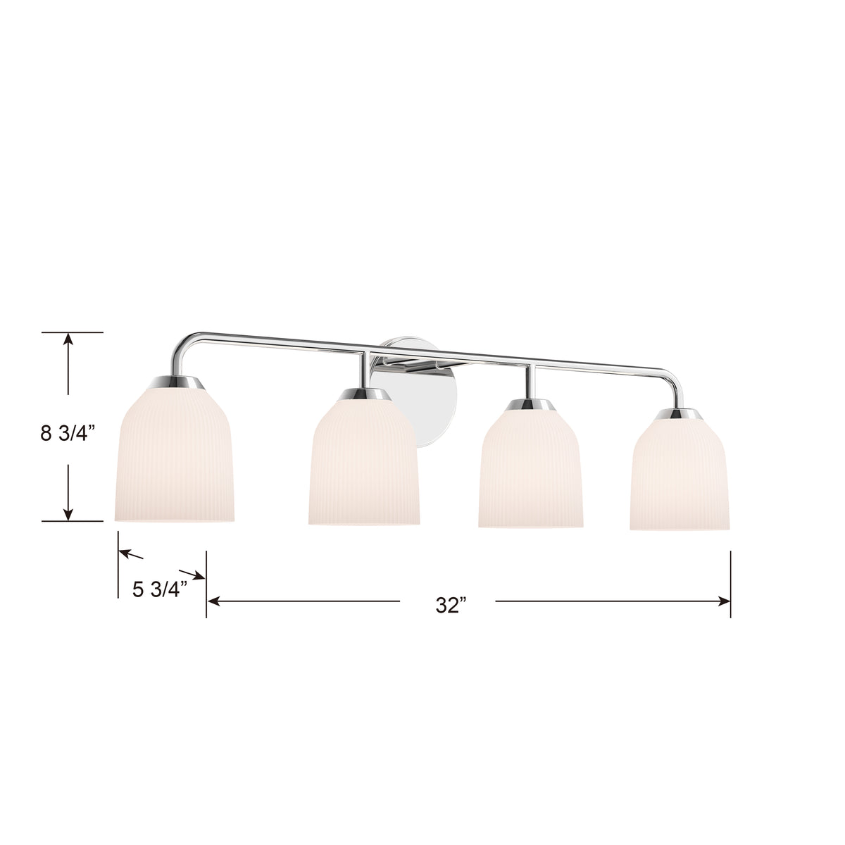 32'' Norah Chrome 4 Light Bath Vanity
