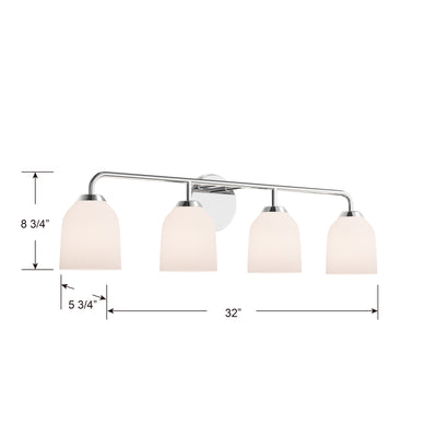 32'' Norah Chrome 4 Light Bath Vanity