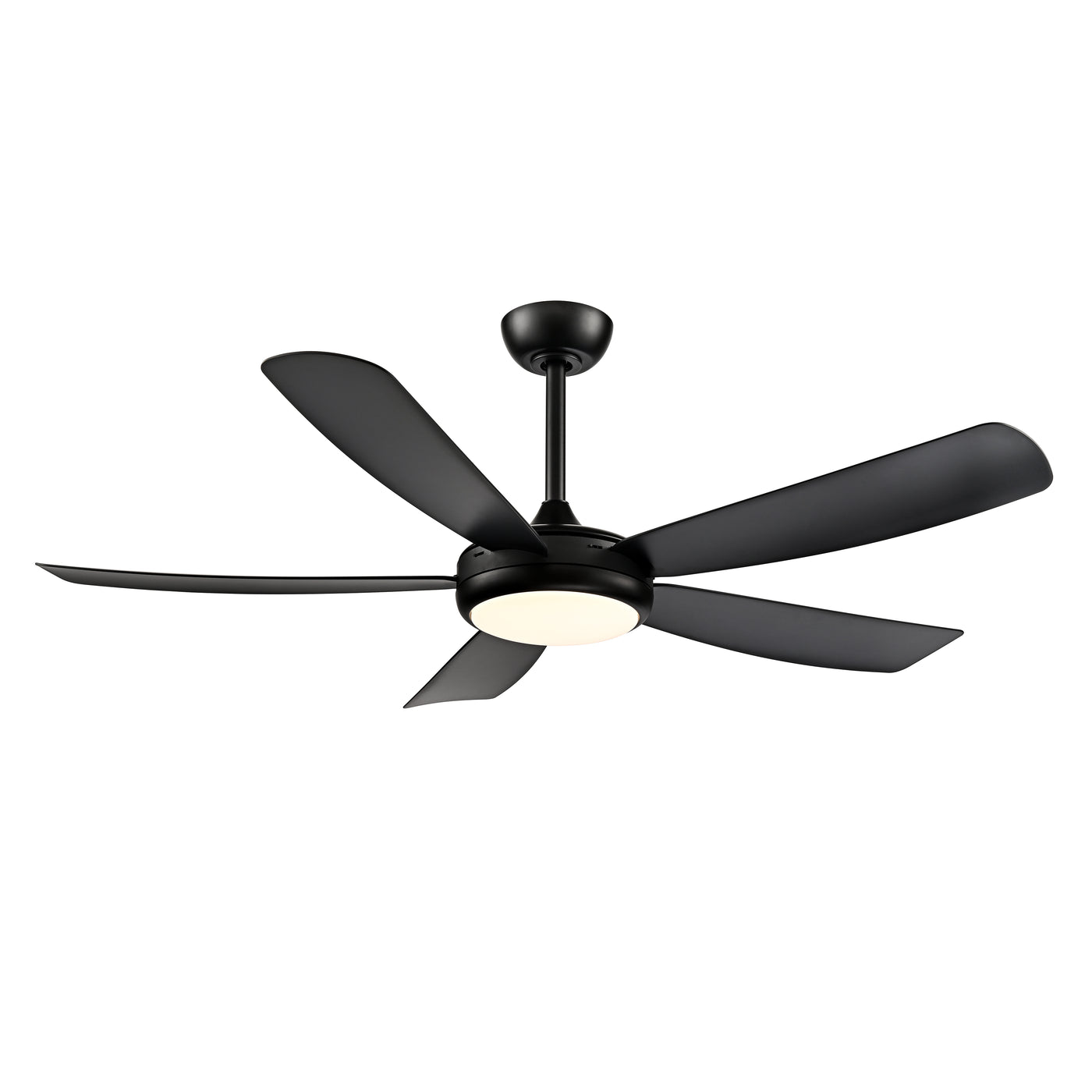 Airstra 52'' 5 Blades Matte Black Led indoor & Outdoor DC Ceiling Fan With Wall Control
