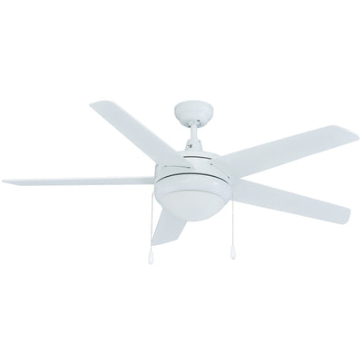 50 Inch Mirage AC White Indoor Ceiling Fan 5-Blade Reversible