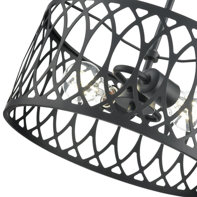 6.5'' Arelyn Matte Black 2 Light Pendant