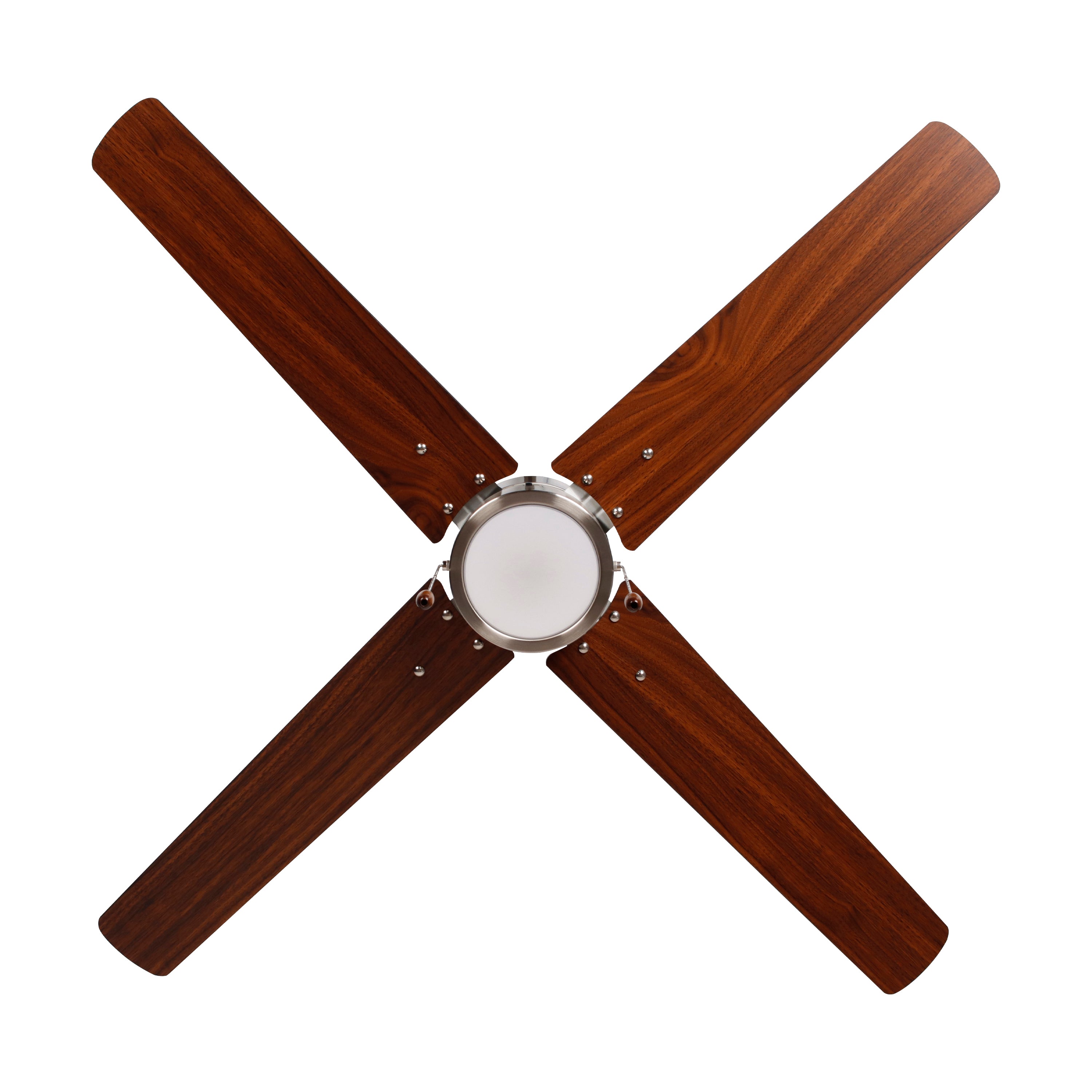 52 Inch Aldea AC Brushed Nickel Indoor Ceiling Fan 4-Blade Reversible