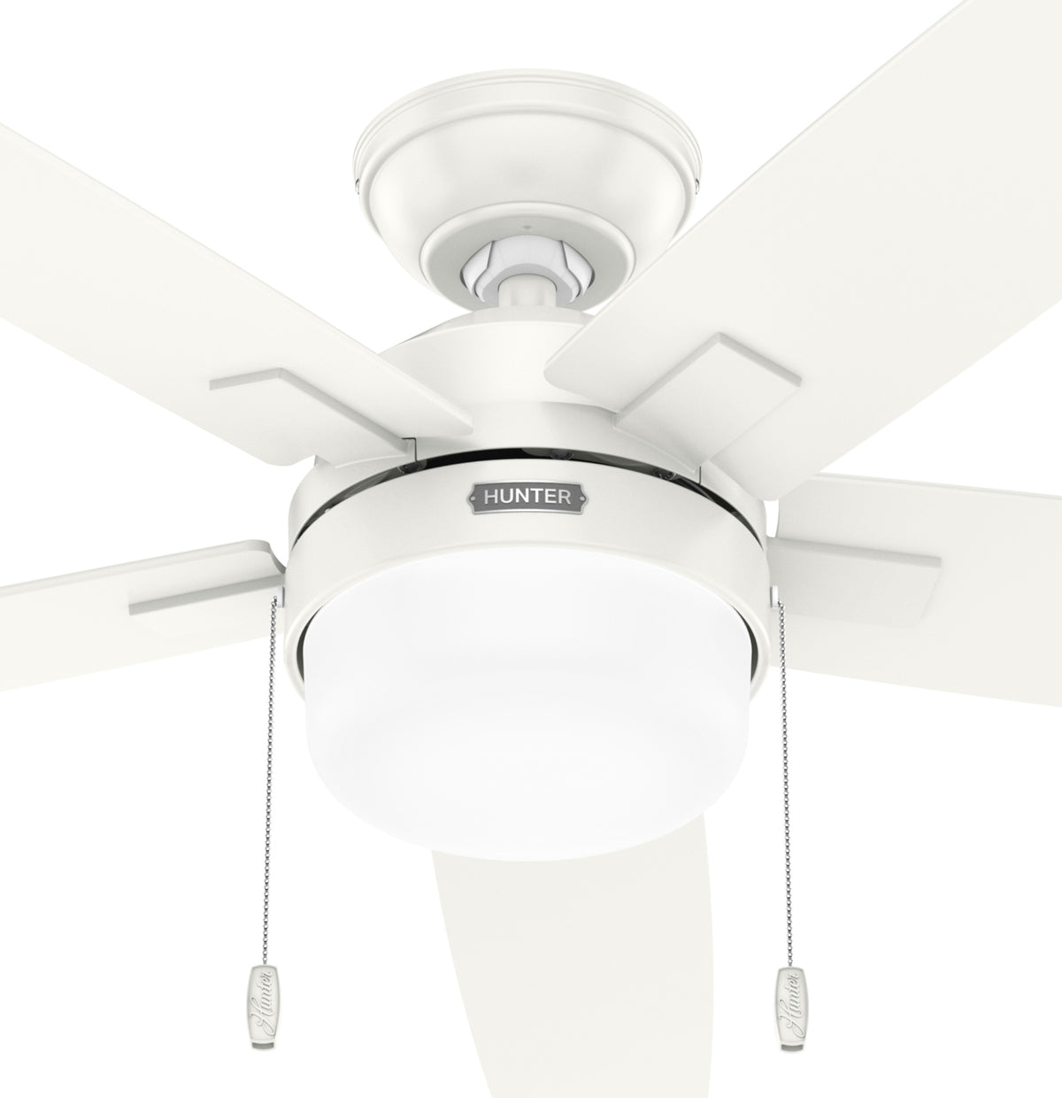 52 inch Anisten Fresh White Ceiling Fan with LED Light Kit and Pull Chain