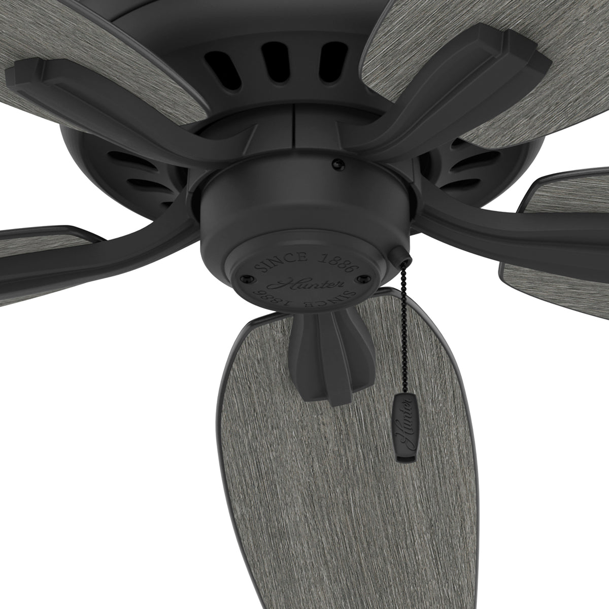 52 inch Newsome Matte Black Ceiling Fan and Pull Chain