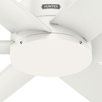 52 inch Kennicott Fresh White Damp Rated Ceiling Fan and Wall Control