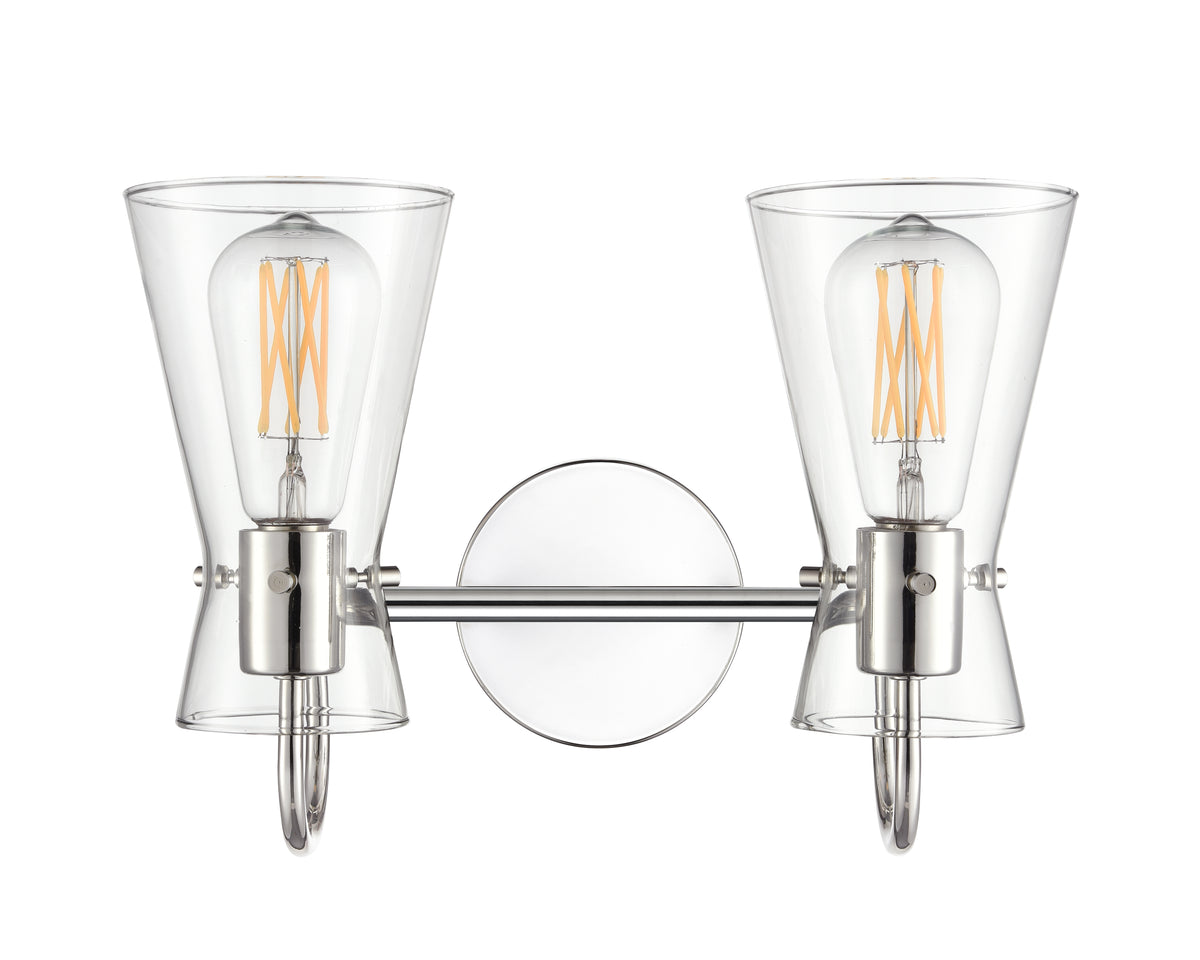 13.5'' Camellia Polished Nickel 2 Light Bath Vanity