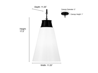 17.5'' Bellaryn Polished Nickel 1 Light Pendant