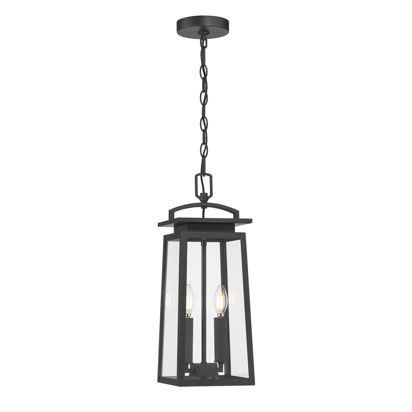 20'' Kendrix Powder Coated Black 2 Light Hanging Lantern