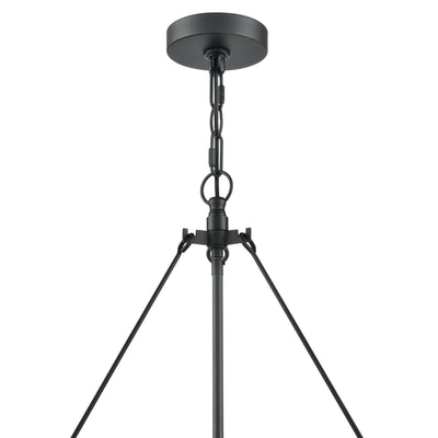 25'' Bennetti Matte Black 5 Light Pendant