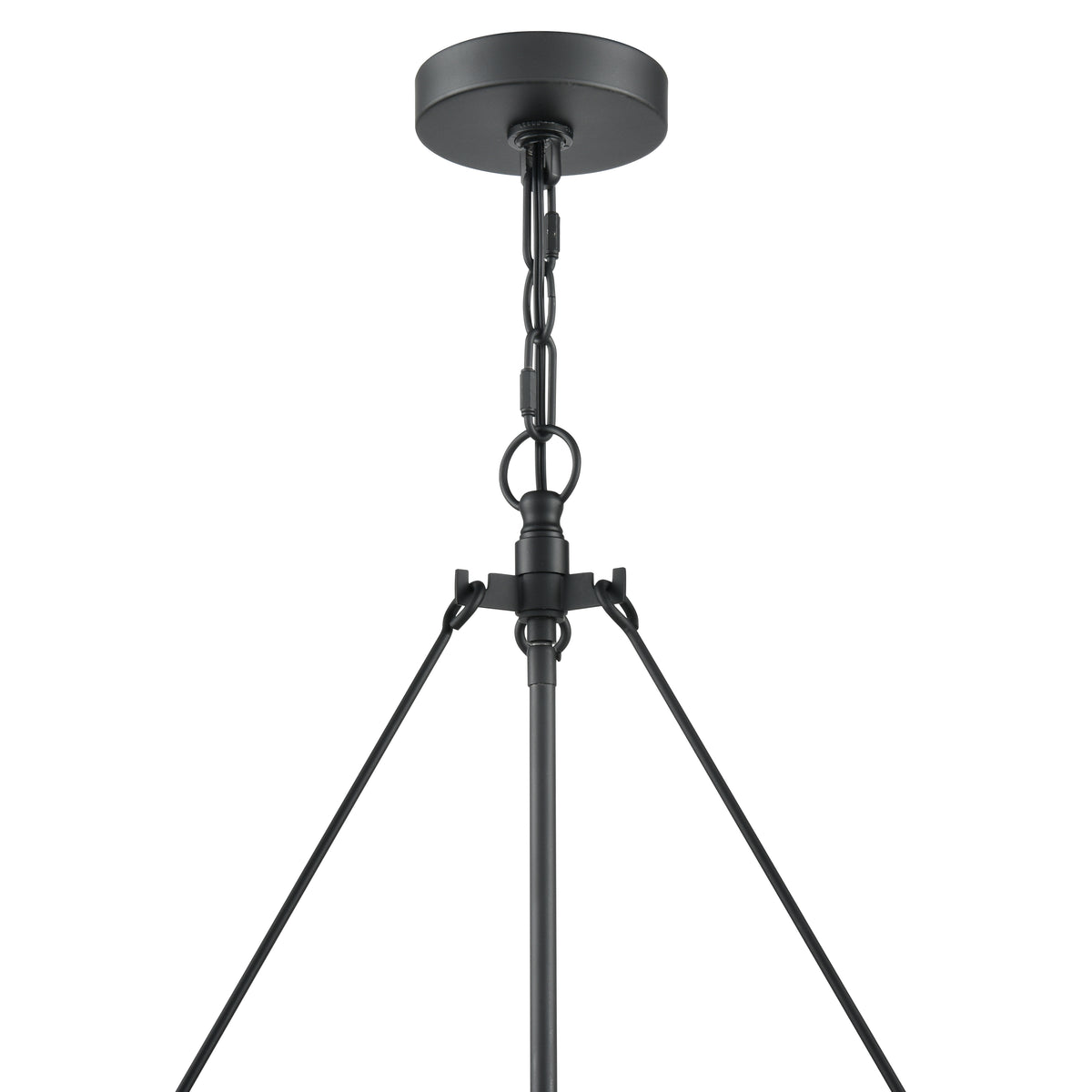 25'' Bennetti Matte Black 5 Light Pendant