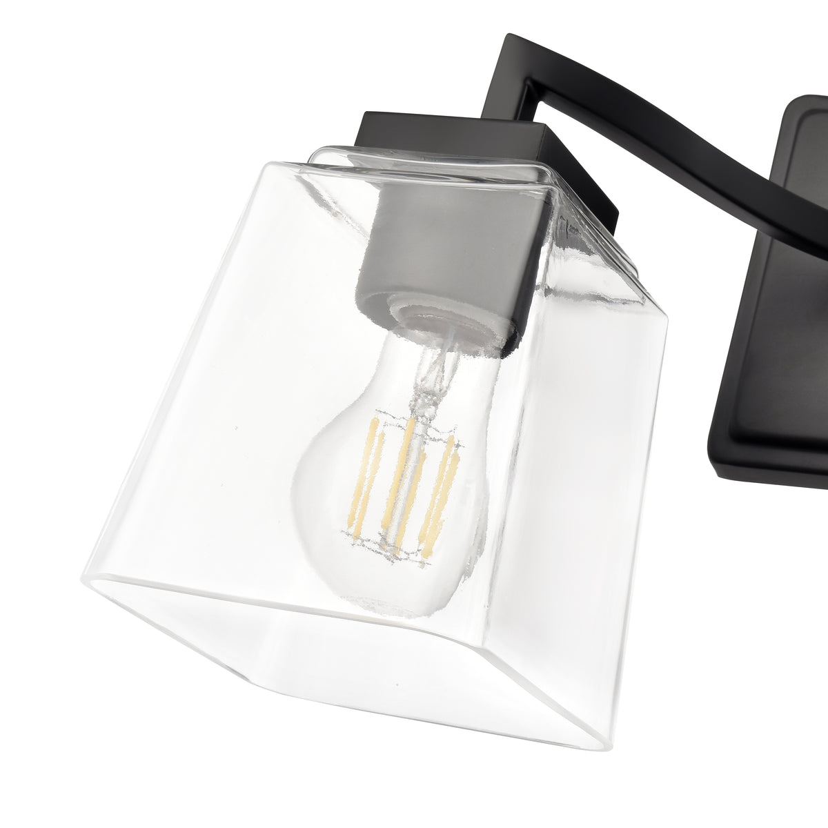 14'' Avenna Matte Black 2 Light Bath Vanity