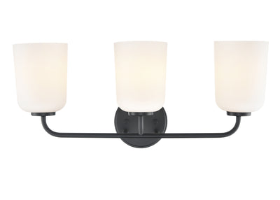 22'' Laphia Matte Black 3 Light Bath Vanity