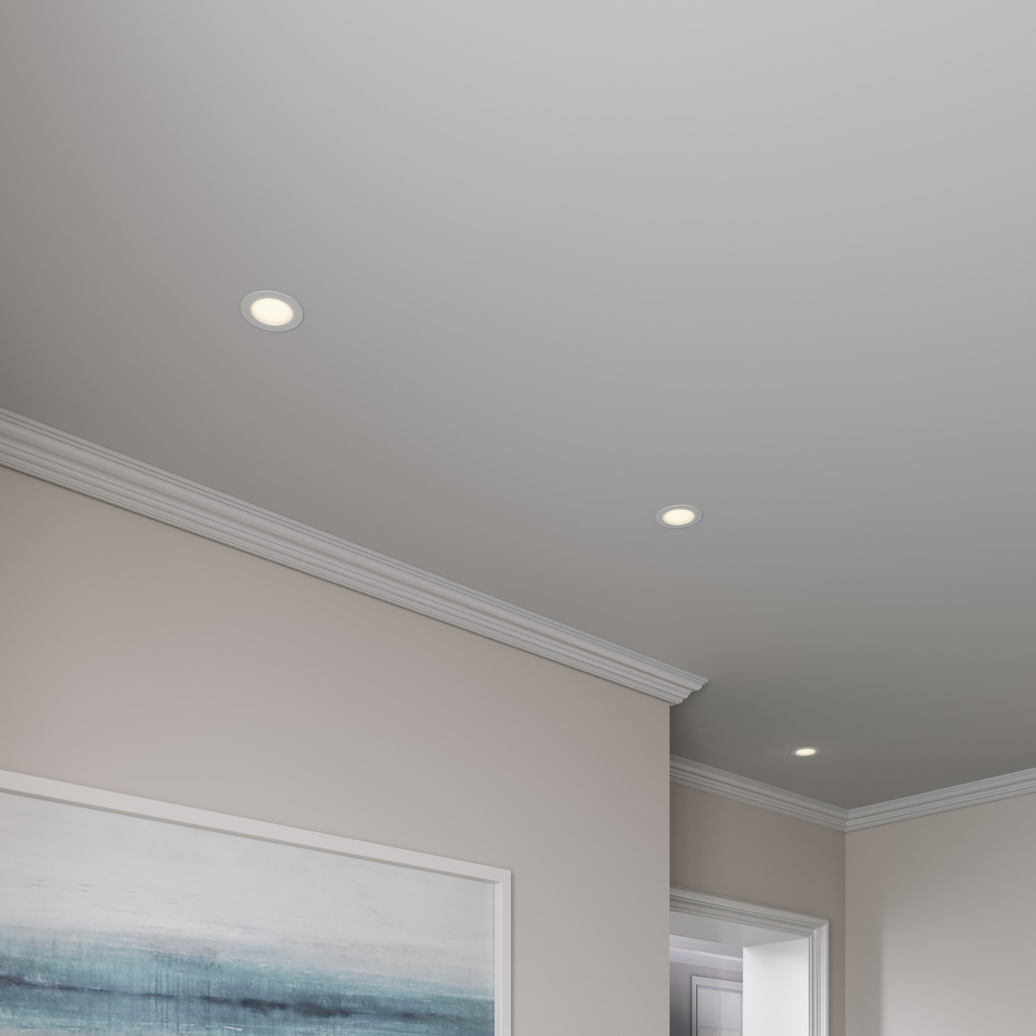 4-inch White Wall Light with 3000K Light and 9W Output