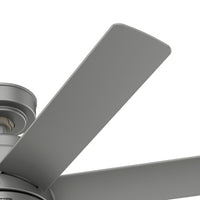 52 inch Brazos ENERGY STAR® Matte Silver Damp Rated Ceiling Fan with LED Light Kit and Handheld Remote