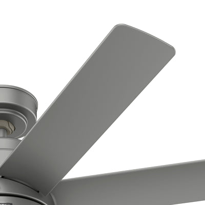 52 inch Brazos ENERGY STAR® Matte Silver Damp Rated Ceiling Fan with LED Light Kit and Handheld Remote