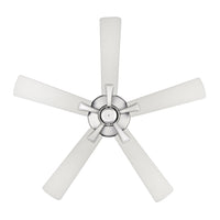 52 Inch Velbreeze AC Brushed Pewter Outdoor Ceiling Fan 5-Blade