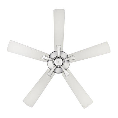 52 Inch Velbreeze AC Brushed Pewter Outdoor Ceiling Fan 5-Blade