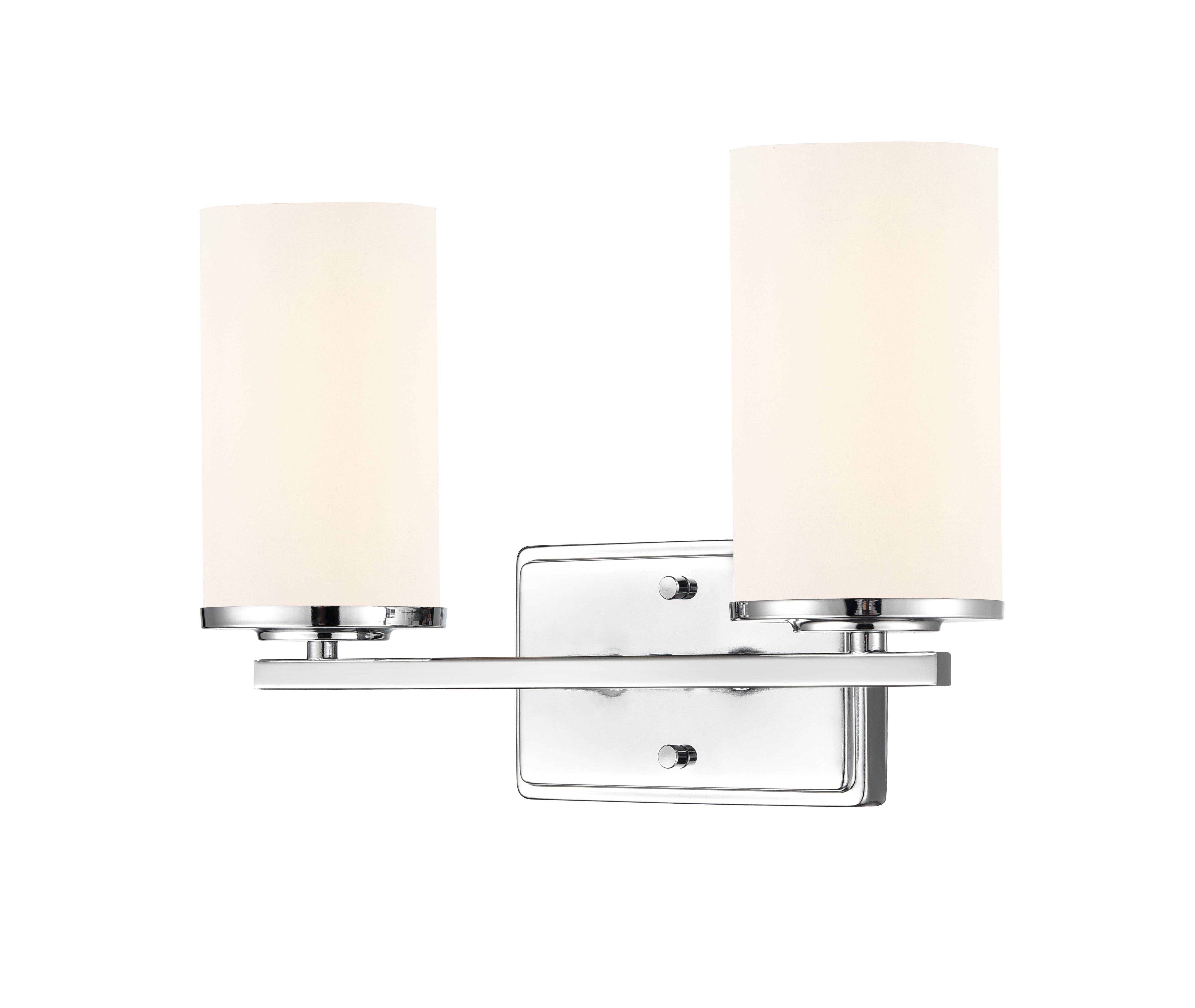 14-inch Verlana Chrome 2-Light Etched White Glass Bathroom Vanity Light