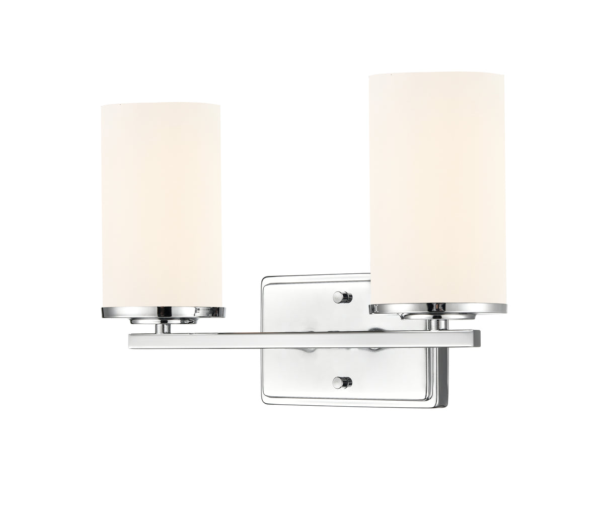 14-inch Verlana Chrome 2-Light Etched White Glass Bathroom Vanity Light
