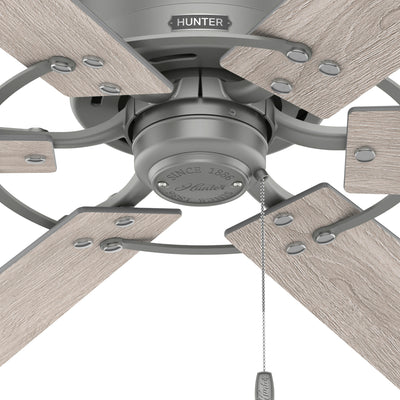 52 inch Gilrock Matte Silver Ceiling Fan and Pull Chain