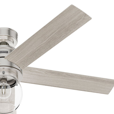 52 inch Xidane Brushed Nickel Ceiling Fan with LED Light Kit and Handheld Remote