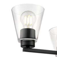 15'' Strayhan Matte Black 3 Light Chandelier