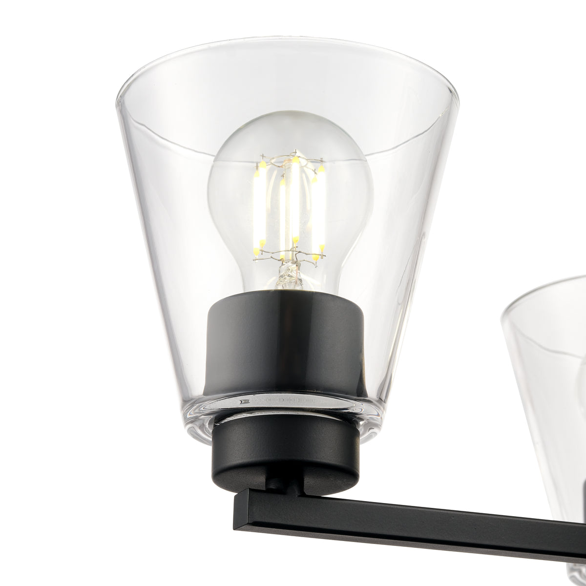 15'' Strayhan Matte Black 3 Light Chandelier