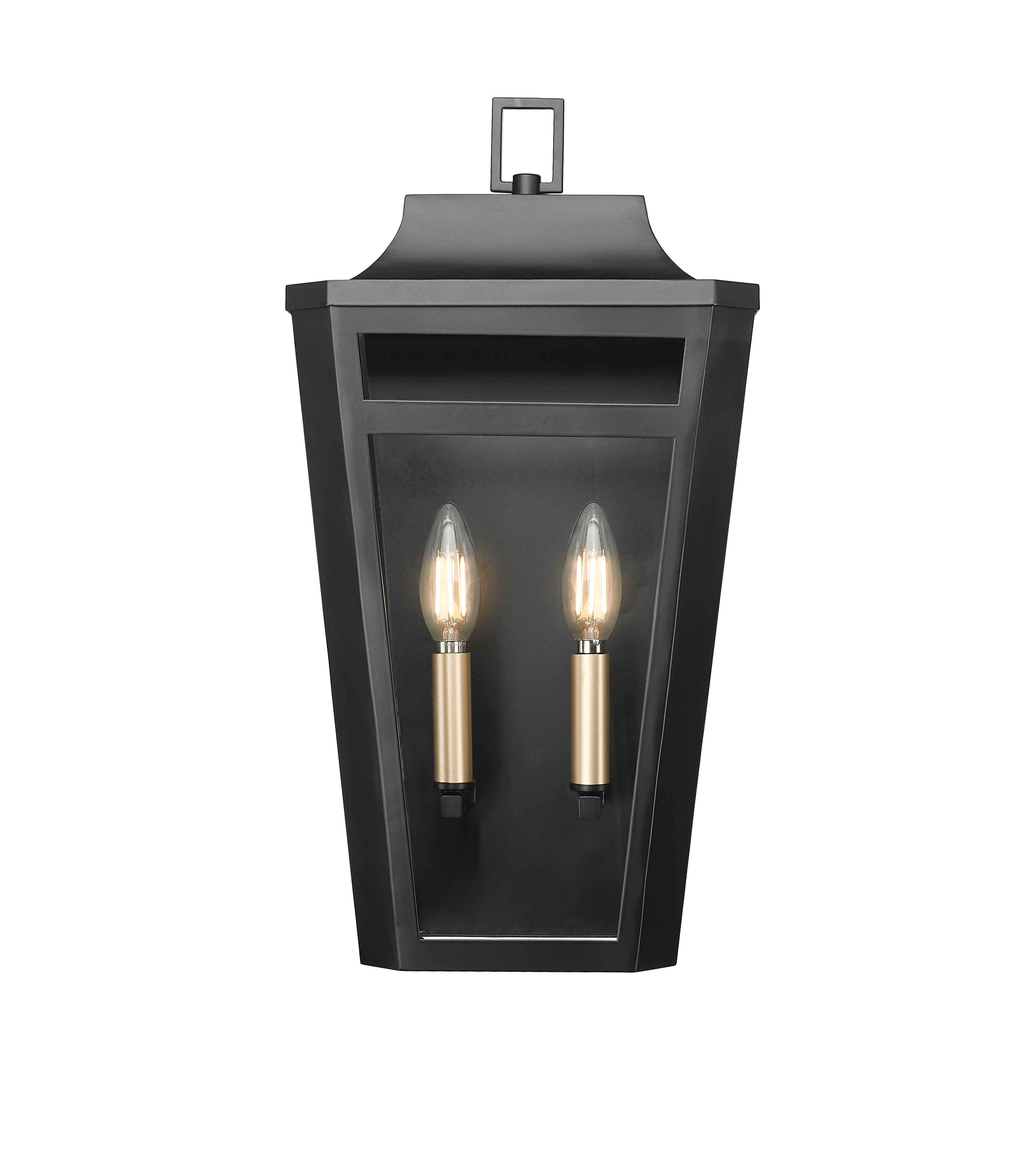 10'' Sumerlin Powder Coated Black 2 Light Wall Sconce