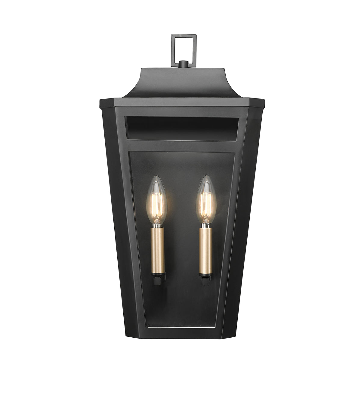 10'' Sumerlin Powder Coated Black 2 Light Wall Sconce
