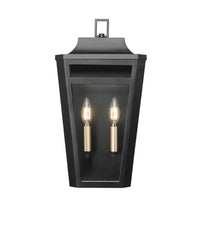 10'' Sumerlin Powder Coated Black 2 Light Wall Sconce