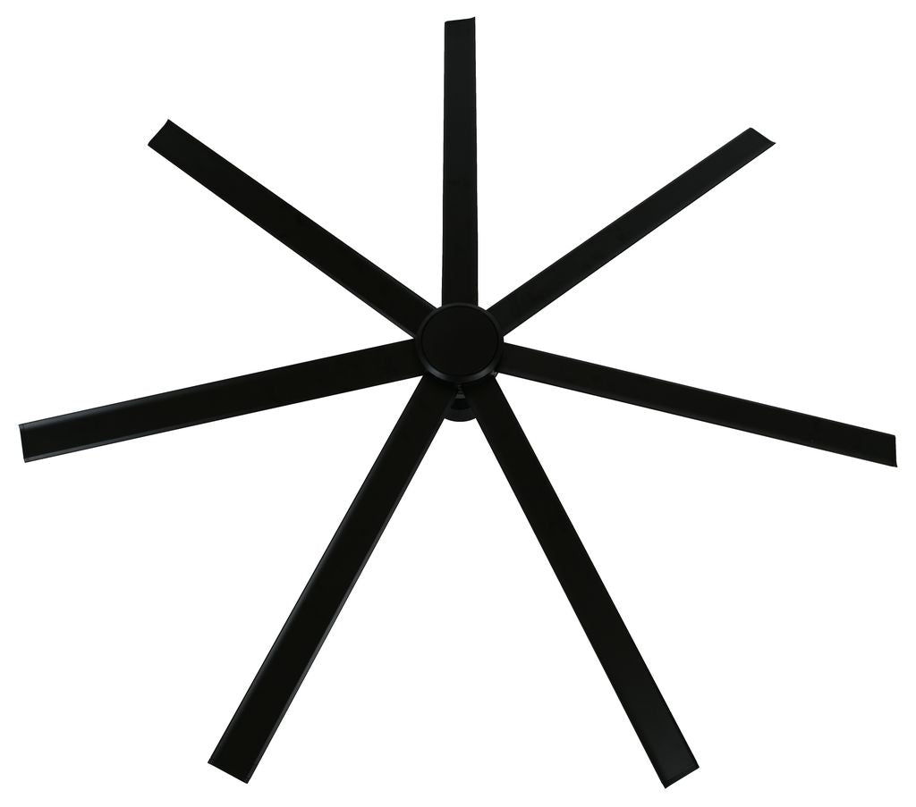 Atlanta 72 Inch Black Fan with LED Light and Remote