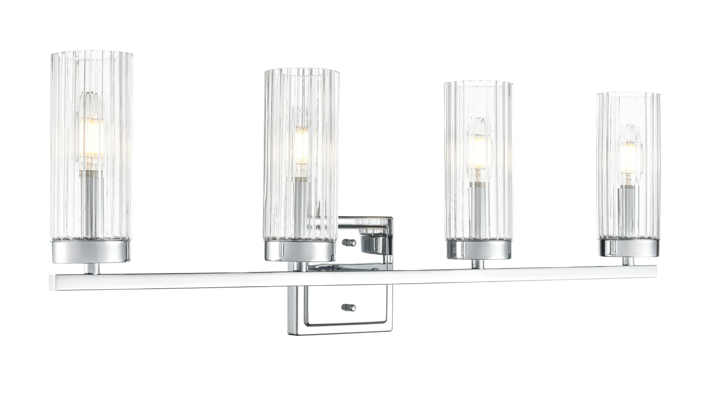 29.75'' Iversen Polished Chrome 4 Light Bath Vanity