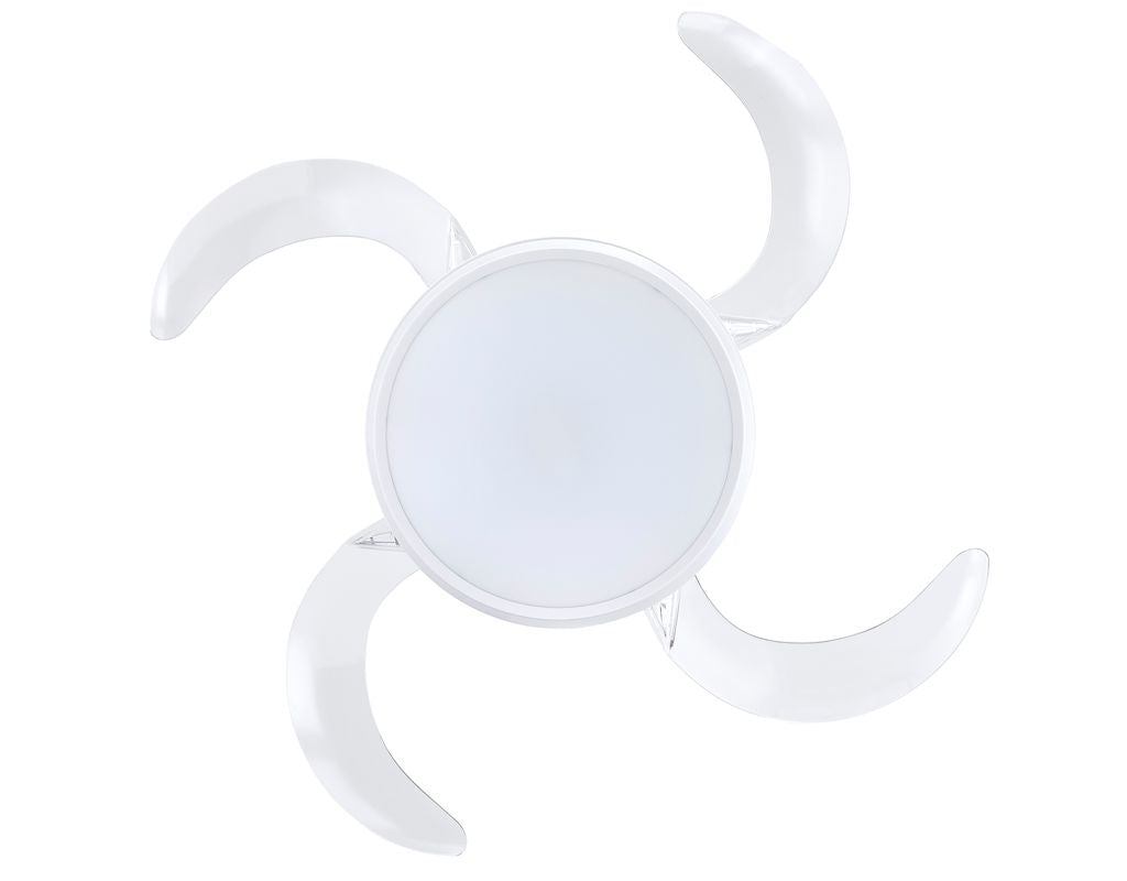 EVO1 48 Inch 1 Light White Fan with Retractable Blades and LED