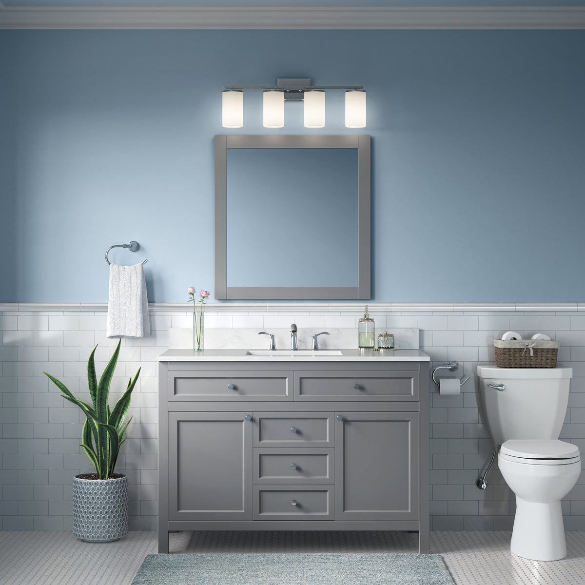 27.75'' Verlana Chrome 4 Light Bath Vanity