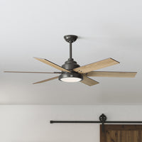 60 inch Warrant ENERGY STAR® Noble Bronze Ceiling Fan with LED Light Kit and Wall Control
