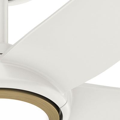 52 inch Zentech Wi-Fi ENERGY STAR® Fresh White Damp Rated Ceiling Fan with LED Light Kit and Handheld Remote