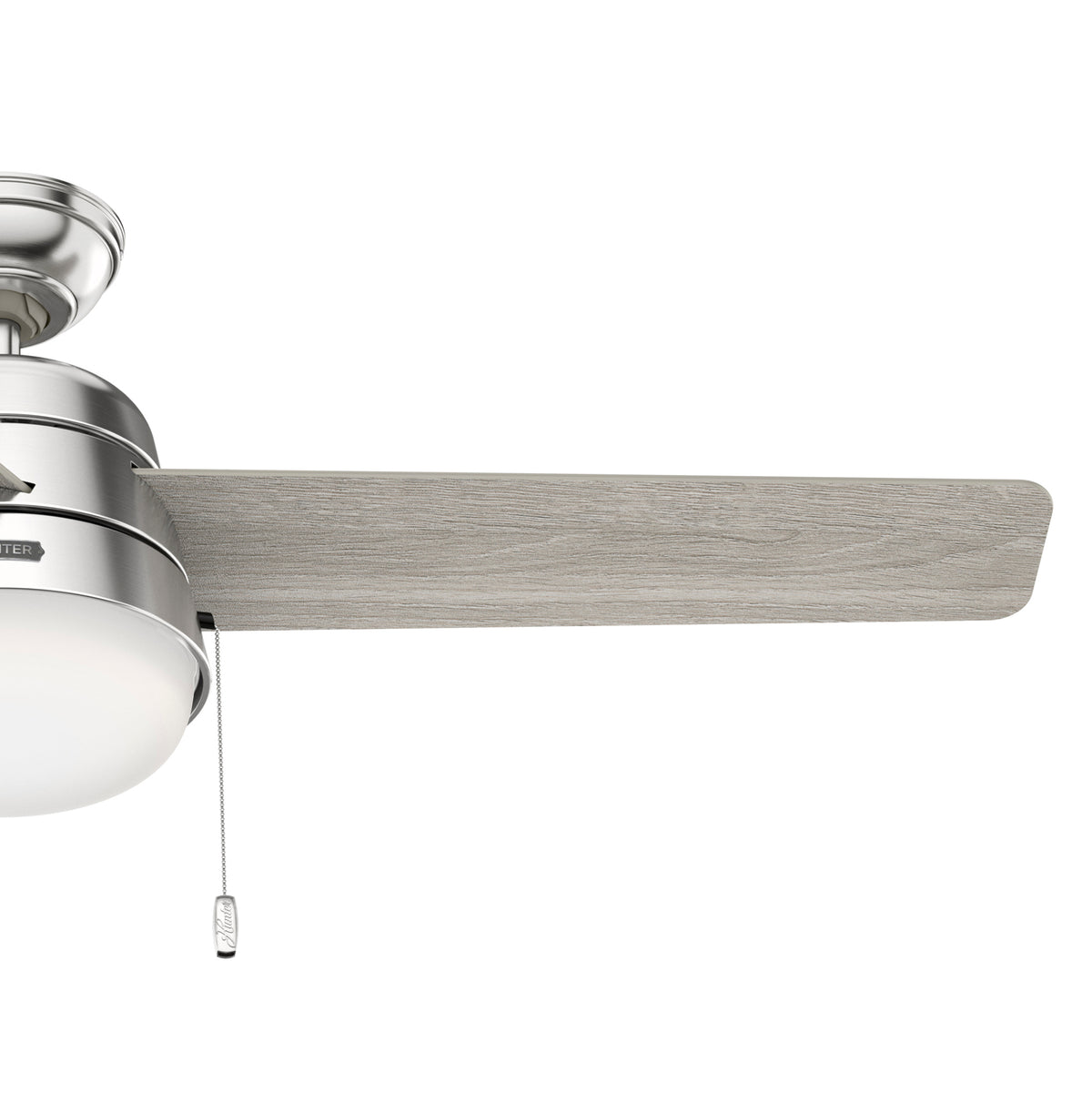 52 inch Aker Brushed Nickel Ceiling Fan with LED Light Kit and Pull Chain